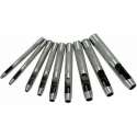9-delige ponsenset 2,5 - 12,7 mm Set ponsen ponsen Gatenponspijpen