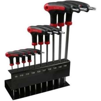 Torx schroevendraaiers set / schroevendraaierset in wandhouder - 10-delig