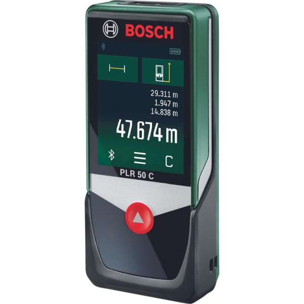 Bosch PLR 50 C Digitale laserafstandsmeter, met app-functie, meetbereik 50 meter, in doos) Bosch PLR 50 C Digitale laserafstandsmeter, met app-functie, meetbereik 50 meter, in doos)