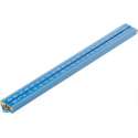 Duimstok met kop plastic blauw 1meter