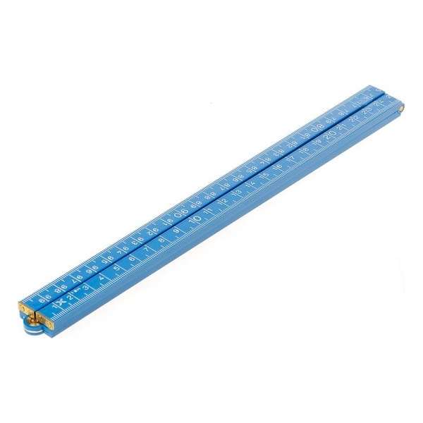 Duimstok met kop plastic blauw 1meter Duimstok met kop plastic blauw 1meter