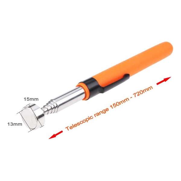 Telescopische magneetstok - magneetstick 15 tot 72 cm - magnetisch oppak gereedschap Telescopische magneetstok - magneetstick 15 tot 72 cm - magnetisch oppak gereedschap