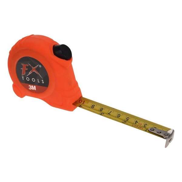 Rolmaat/meetlint oranje 3 meter - 300cm - 23 mm - Meetgereedschap - Klusbenodigdheden Rolmaat/meetlint oranje 3 meter - 300cm - 23 mm - Meetgereedschap - Klusbenodigdheden