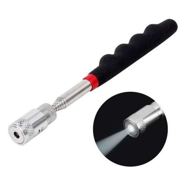 Telescopische magneetstick met LED lampje - magneetstok 19 tot 81 cm - magnetisch oppak gereedschap Telescopische magneetstick met LED lampje - magneetstok 19 tot 81 cm - magnetisch oppak gereedschap