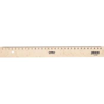 Liniaal Mopius & Ruppert 30cm hout met metaalinleg
