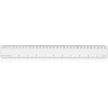Liniaal - 30 cm - lineaal - meetlat - kantoor artikelen - kunststof - centimeter - transparant