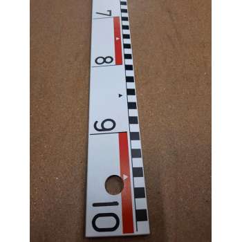 Bordliniaal Magnetisch plastic 100cm met handgreep rood, wit, zwart geblokt