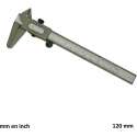 Steelwood Schuifmaat - Staal - Bereik 120 mm - Schaal in mm & inch