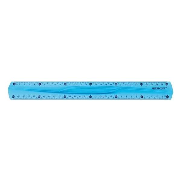 Liniaal Westcott 30cm flex - transparant assorti kleuren: Liniaal Westcott 30cm flex - transparant assorti kleuren: