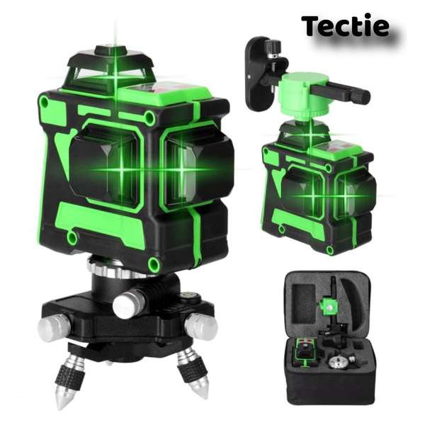 Tectie® Kruislijnlaser - 4 of 16 lijnen - Bouwlaser - 360° actief - Laserwaterpas - Automatische niveauregeling - Met draagtas Tectie® Kruislijnlaser - 4 of 16 lijnen - Bouwlaser - 360° actief - Laserwaterpas - Automatische niveauregeling - Met draagtas