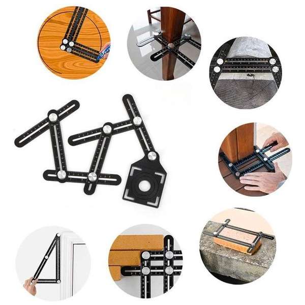 A&K Zeszijdig Hoekmeet Gereedschap - Aftekenhulp - Contourmal - Meetgereedschap - Profielmeter - Schuifmaat A&K Zeszijdig Hoekmeet Gereedschap - Aftekenhulp - Contourmal - Meetgereedschap - Profielmeter - Schuifmaat