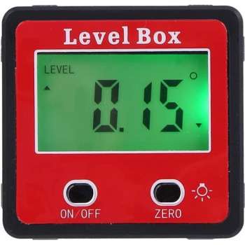 Digital Hoekmeter LCD Rood waterdichte