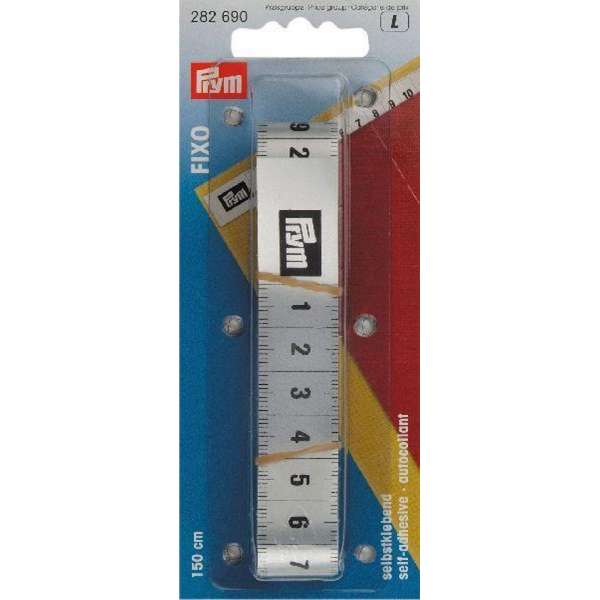 Prym Centimeter Fixo 150cm zelfklevend - grijs Prym Centimeter Fixo 150cm zelfklevend - grijs