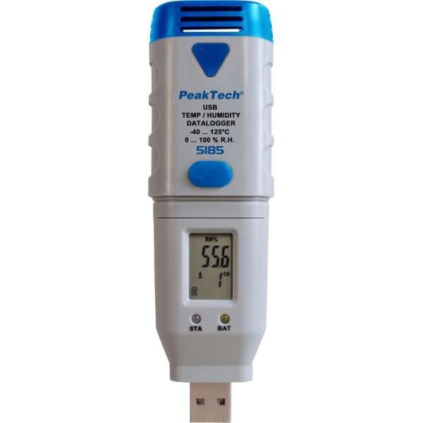 Peaktech 5185: USB-datalogger ~ temperatuur en vochtigheid ~ 32.000 punten Peaktech 5185: USB-datalogger ~ temperatuur en vochtigheid ~ 32.000 punten