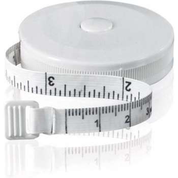 Rolmaat - Meetlint - 150 cm - 60 inch - Wit
