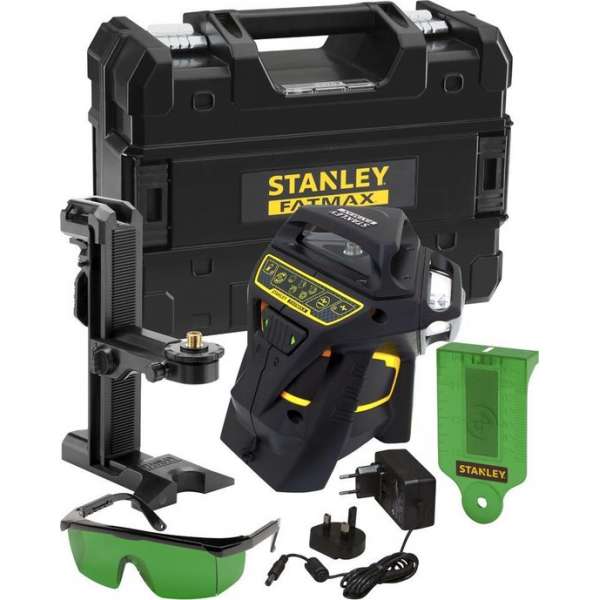Stanley FatMax X3G Laserwaterpas in koffer - 3x 360° - 35m - Groen Stanley FatMax X3G Laserwaterpas in koffer - 3x 360° - 35m - Groen
