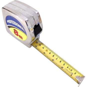 Rolmaat rolbandmaat meetlint meetgereedschap 8 meter cm feet