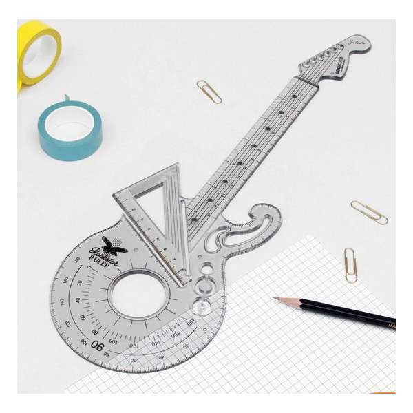 Suck Uk Liniaal Gitaar Rockstar 36 X 11 Cm Transparant