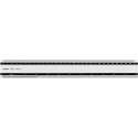 Liniaal Aristo 30cm aluminium - met rubber inleg