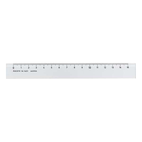 Liniaal Aristo 15cm glas- - helder plexiglas Liniaal Aristo 15cm glas- - helder plexiglas