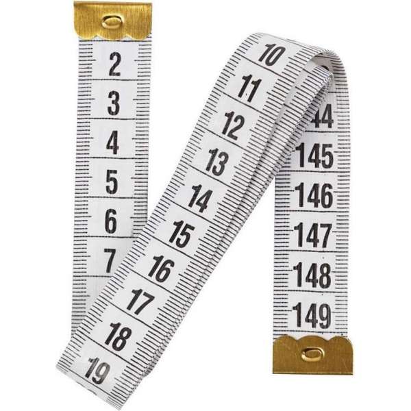 Meetlint 150 cm wit - 1,5 meter - Flexibel - Lintmeter - Naaigereedschap/naaibenodigdheden - Fournituren - Kledingmaker Meetlint 150 cm wit - 1,5 meter - Flexibel - Lintmeter - Naaigereedschap/naaibenodigdheden - Fournituren - Kledingmaker