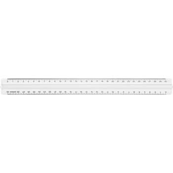 Liniaal 30cm M&R 1330 Transparant Handgreep