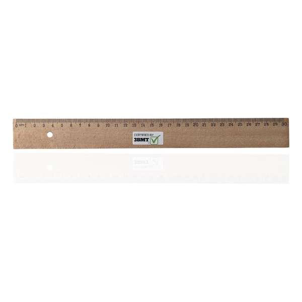 3BMT Liniaal van hout - 30 cm 3BMT Liniaal van hout - 30 cm