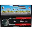 Magnetisch uitschuifbaar oppak gereedschap, Pick-Up Tool en Inspectie Spiegel Set, BGS 9197
