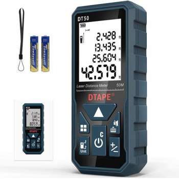 Afstandmeter | Digitaal | Meetapparatuur | LCD Verlichting | Blauw | Waterdicht | Batterij