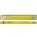 Duimstok 2mtr - hout - geel