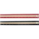 Craftline liniaal hout 30 cm zwart/rood - School liniaal - Tekenen - Meten