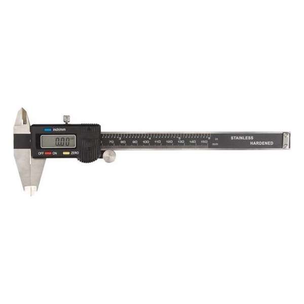 Toolland Schuifmaat Digitaal Rvs 150 Mm Zwart/zilver Toolland Schuifmaat Digitaal Rvs 150 Mm Zwart/zilver