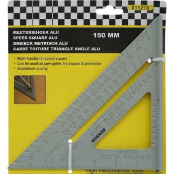 Aluminium meetdriehoek - 15 cm - meetgereedschap