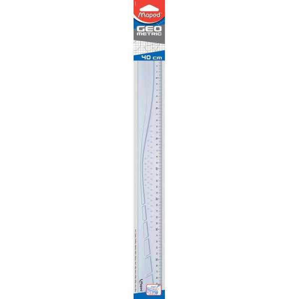 Maped Liniaal - Geometric - 40 cm - Transparant Maped Liniaal - Geometric - 40 cm - Transparant