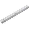 Liniaal Westcott 30cm alu - met griplijst, cm/inch verd.