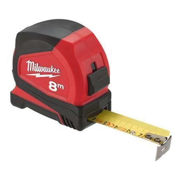 Milwaukee 4932459594 Pro C8/25 Rolmaat - 25mm x 8m Milwaukee 4932459594 Pro C8/25 Rolmaat - 25mm x 8m
