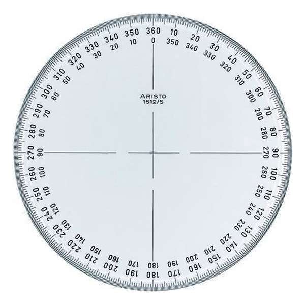 Aristo Kompasroos 360° 12 Cm Transparant Aristo Kompasroos 360° 12 Cm Transparant