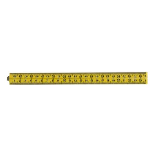 Duimstok 1 meter 4-delig kunststof geel Duimstok 1 meter 4-delig kunststof geel