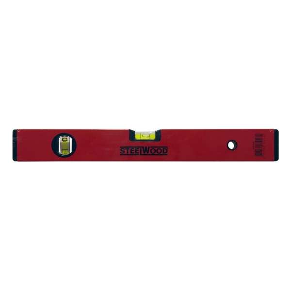 Steelwood Waterpas - Lengte 40 cm - 2 Libellen - Horizontaal en verticaal Steelwood Waterpas - Lengte 40 cm - 2 Libellen - Horizontaal en verticaal