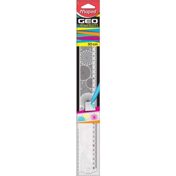 60x Maped liniaal GeoCustom 30cm etui met 1 stuk 60x Maped liniaal GeoCustom 30cm etui met 1 stuk