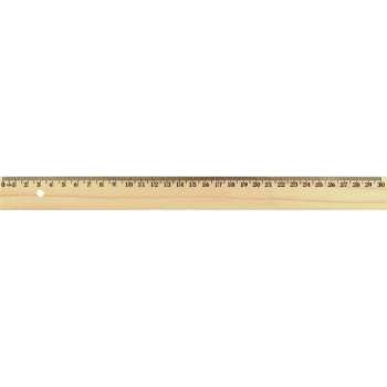 Liniaal Westcott 30cm hout - zonder metaalinleg