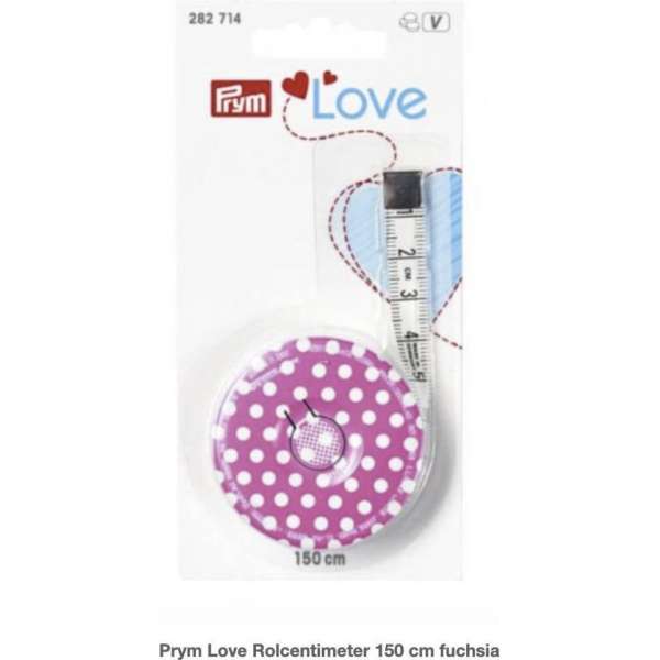 Prym Love Rolcentimeter 150 cm fuchsia Prym Love Rolcentimeter 150 cm fuchsia