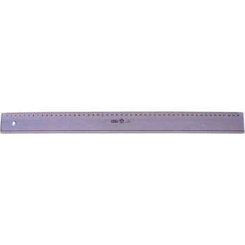 Liniaal M+R 50cm plastic - rookgrijs