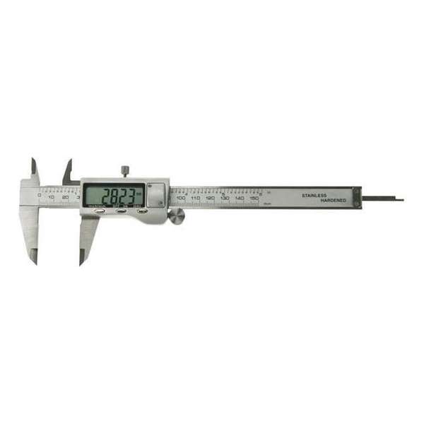 Toolland Schuifmaat Digitaal 150 Mm Rvs Zilver Toolland Schuifmaat Digitaal 150 Mm Rvs Zilver