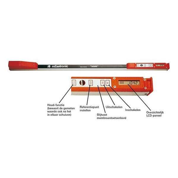 Digitale meetstok mEsstronic Easy 0,70-3,0 m Nedo Digitale meetstok mEsstronic Easy 0,70-3,0 m Nedo