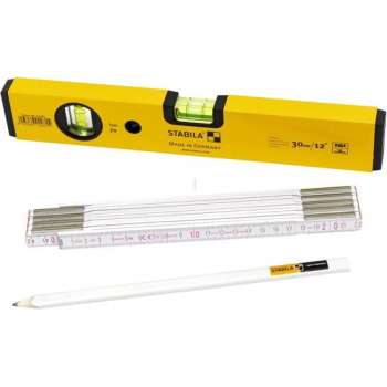 Stabila 3 Delige Professionele Waterpas Set