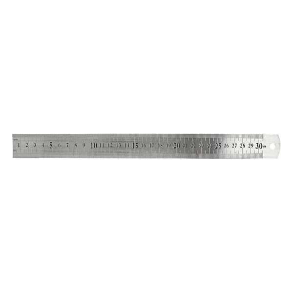 liniaal 30 cm metaal zilver liniaal 30 cm metaal zilver