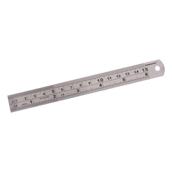 Silverline MT65 Liniaal - Staal - 150mm Silverline MT65 Liniaal - Staal - 150mm