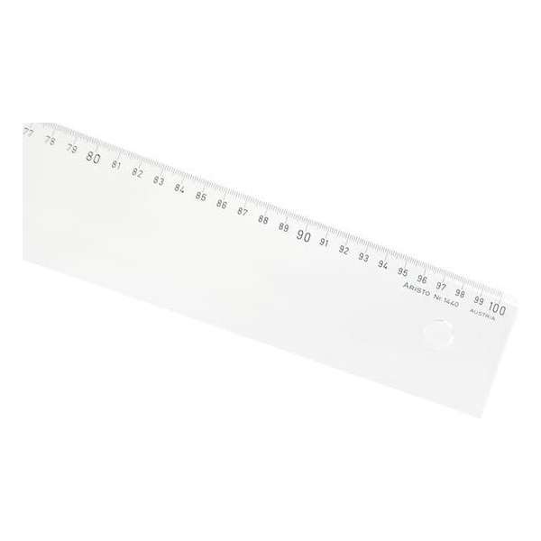 Liniaal Aristo 100cm - glashelder plexiglas Liniaal Aristo 100cm - glashelder plexiglas