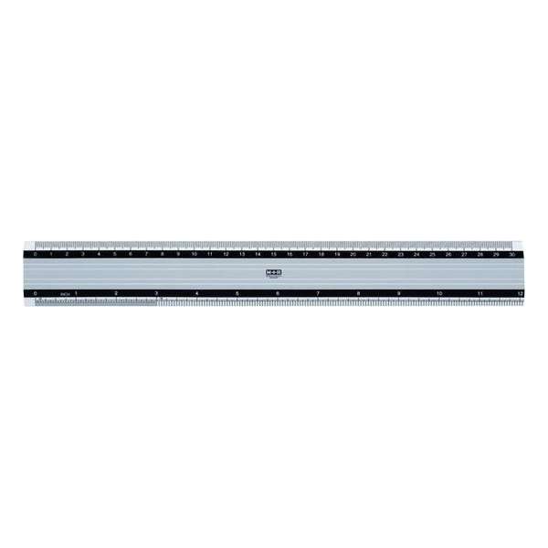 Liniaal m&r aluminium antislip 30 cm